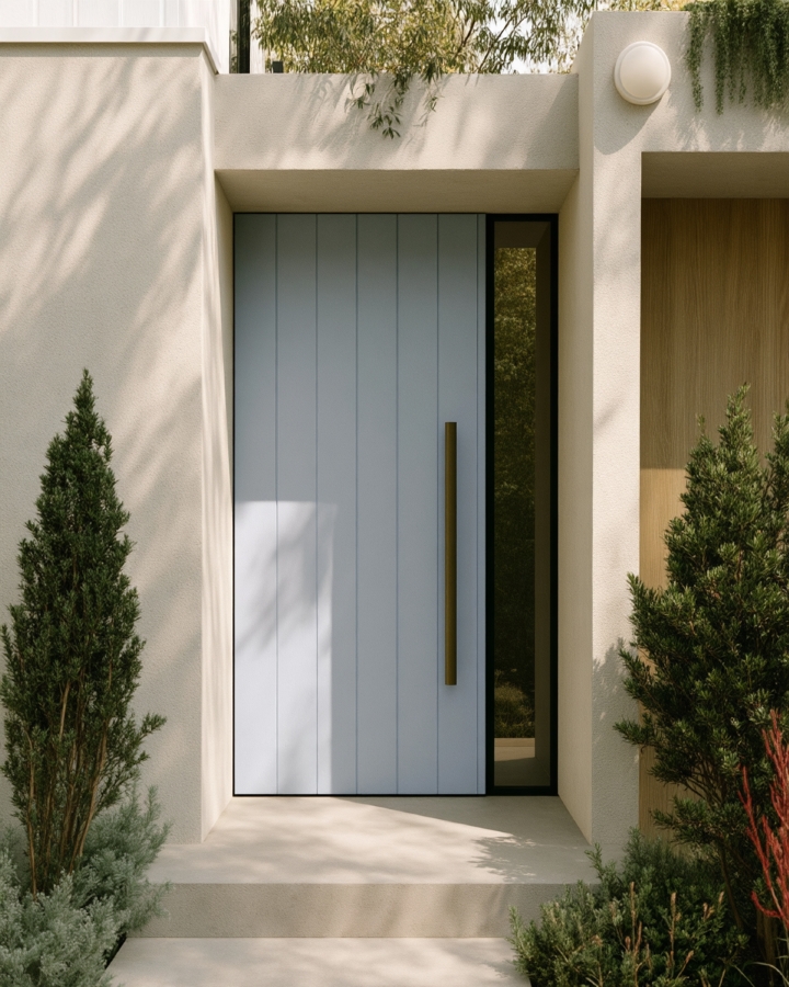 Front door of a contemporary home