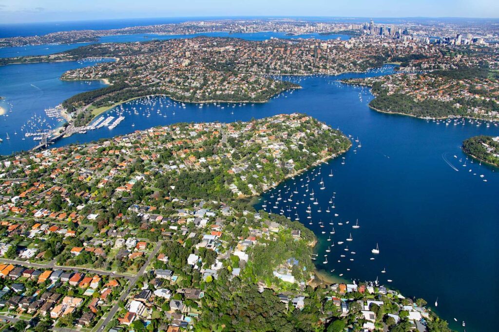 Aerial view of Seaforth on Sydney’s Northern Beaches