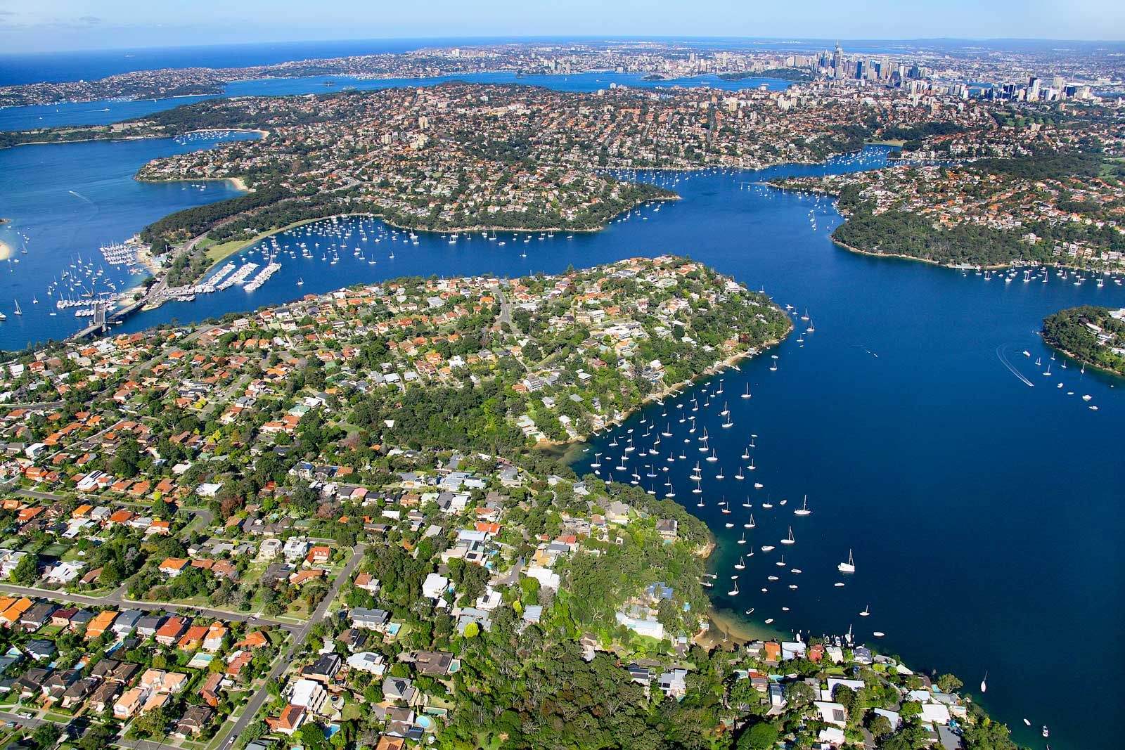 Aerial view of Seaforth on Sydney’s Northern Beaches