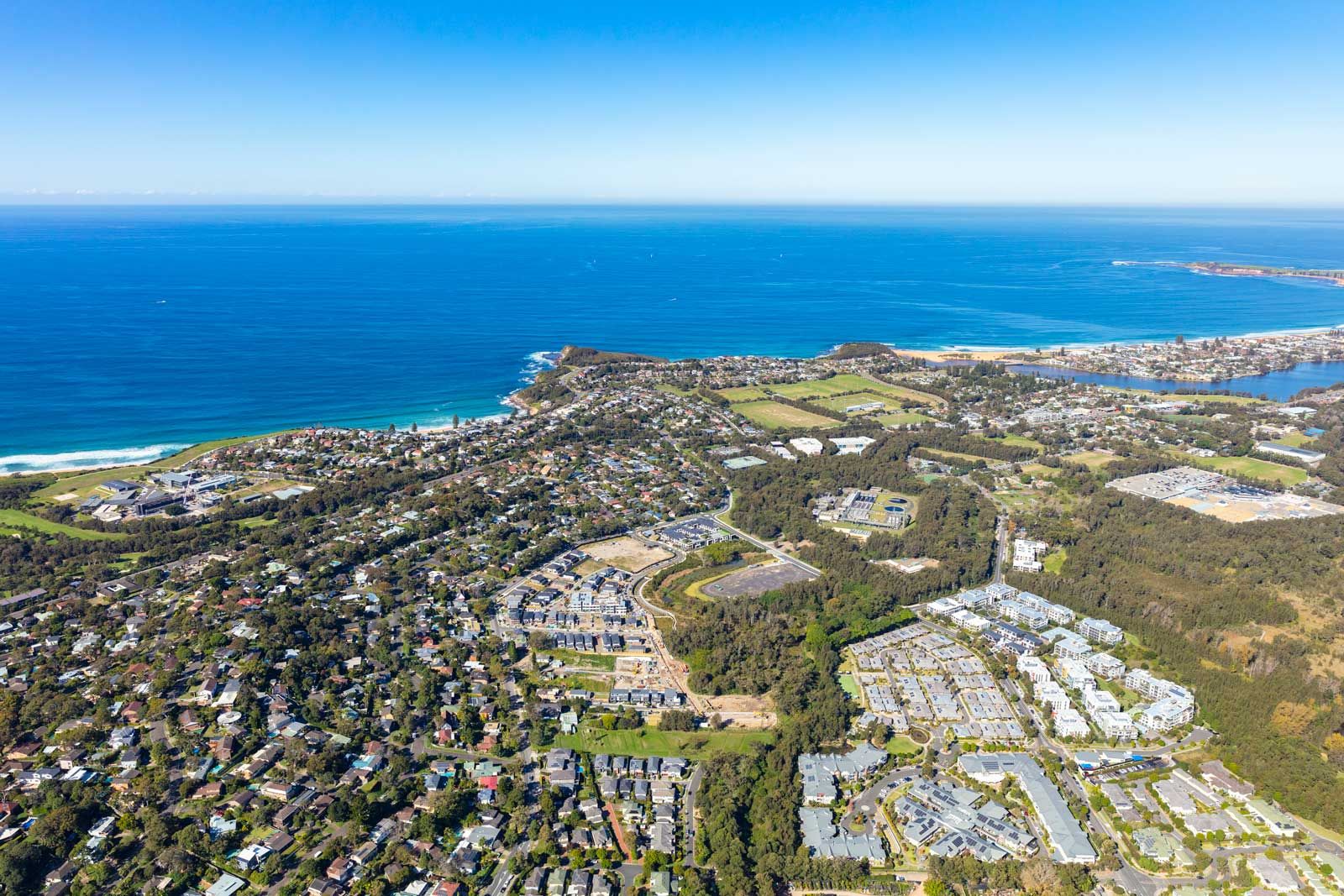 Aerial view of Warriewood on Sydney’s Northern Beaches
