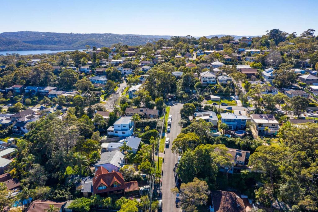Aerial view of Wheeler Heights on Sydney’s Northern Beaches